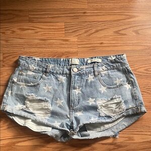 Cotton On Light Blue Star Jean Shorts